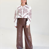 Speak-Easy Leather Trousers - Brown