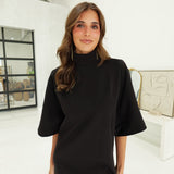 Catie Batwing Dress - Black