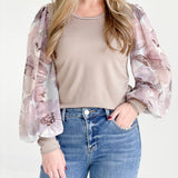 Sommers Floral Top - Sand