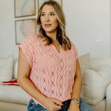 Lissa Slouchy Knit Top - Pink