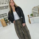 Held Up Leopard Pants