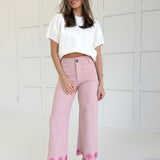 Daisy Daydream Pants - Baby Pink