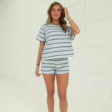 Curlee Striped Set - Blue/Brown