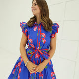 Tulips Talk Mini Dress - Royal