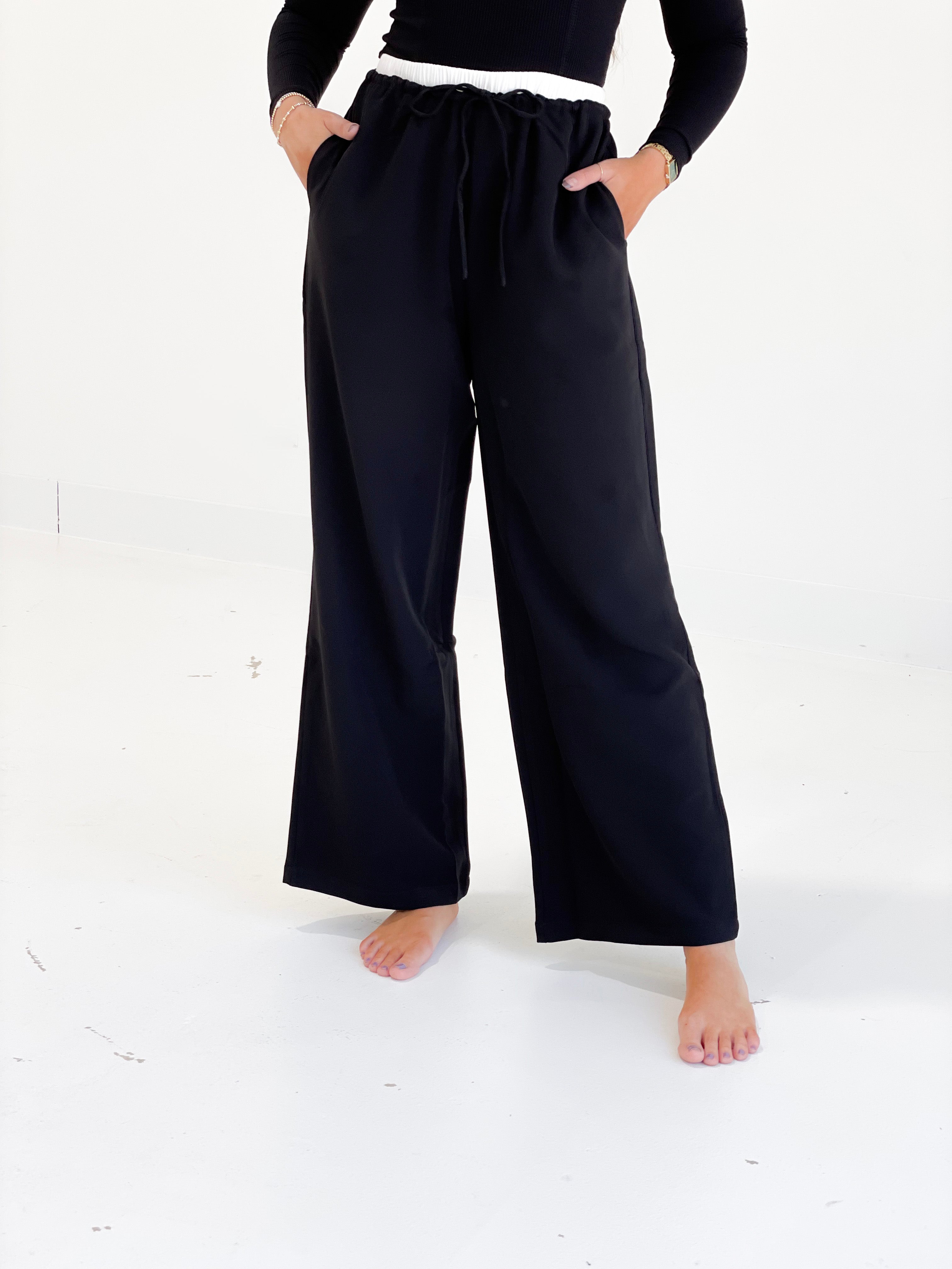 Ali Boxer Straight Pants - Black