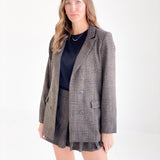 Pepper Plaid Blazer