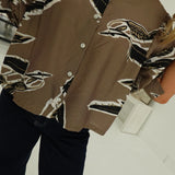 Billie Floral Blouse - Taupe