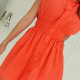 Lenny Mini Dress - Orange Red