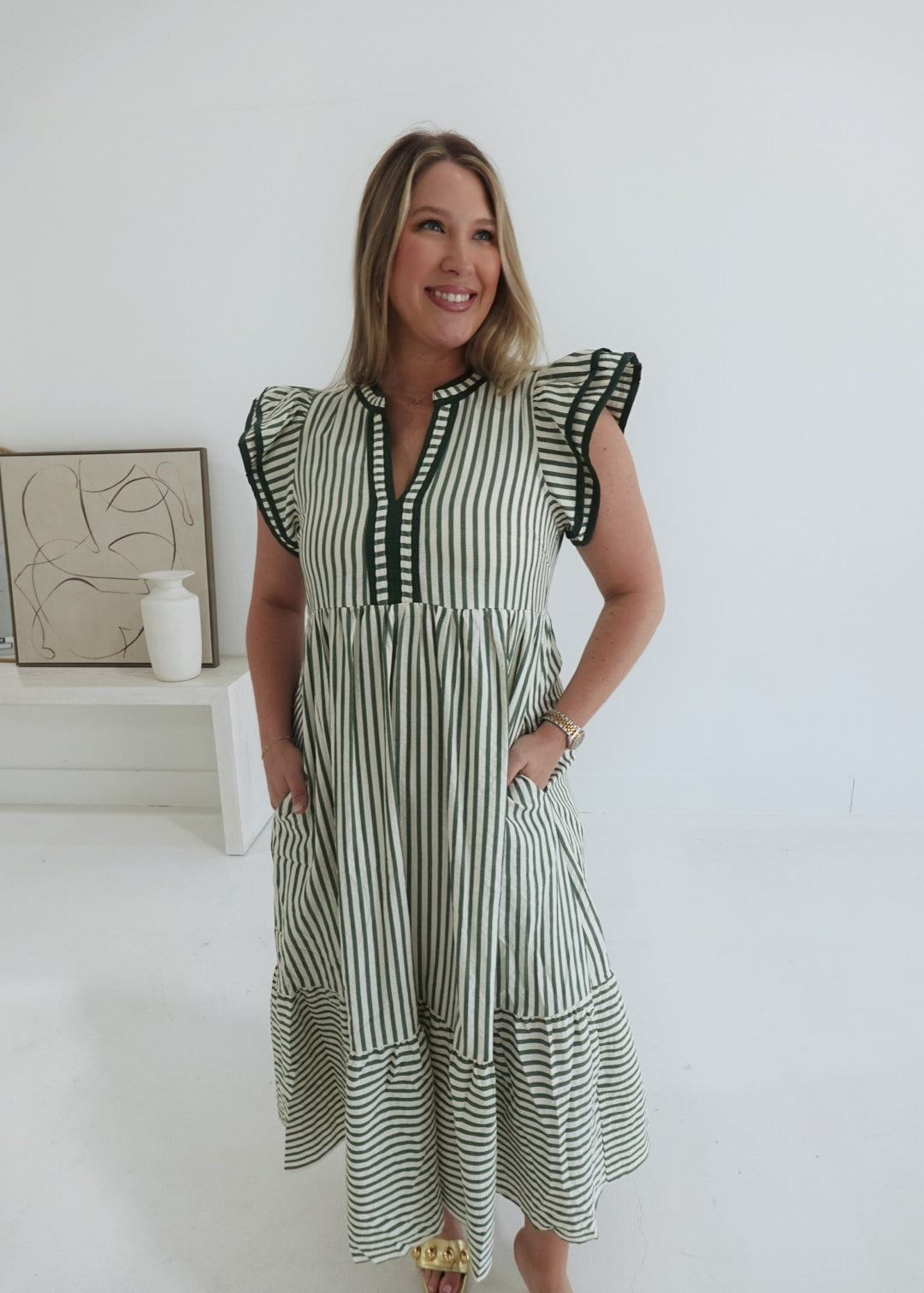 Sam I Am Midi Dress - Green