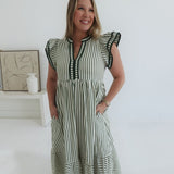 Sam I Am Midi Dress - Green