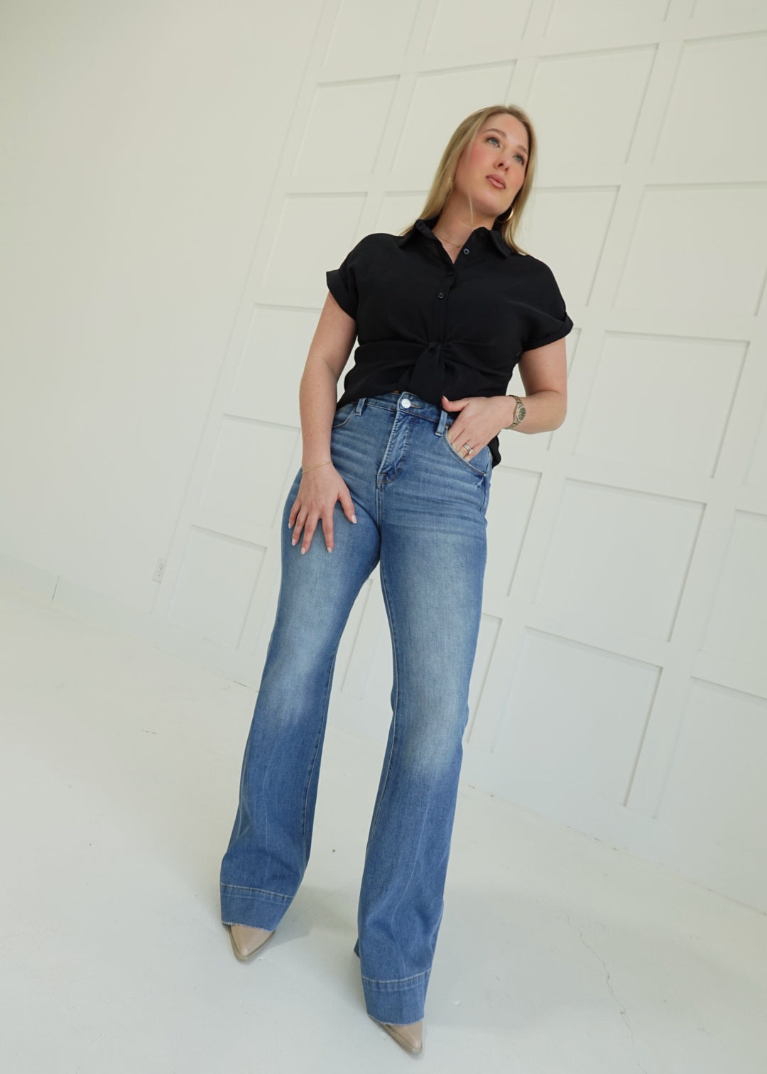 Angela Mid Rise Jeans