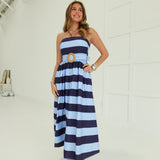 Nantucket Summer Midi Dress - Navy/Blue