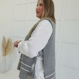 Fester Open Vest Top - Grey