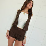 Million $ Studded Set - Brown