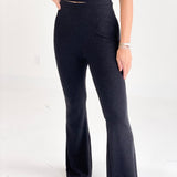 Shockey Stretchy Flare Pants - Black