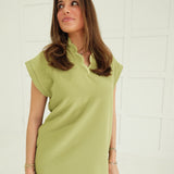 Sully Scalloped Dress - Sage