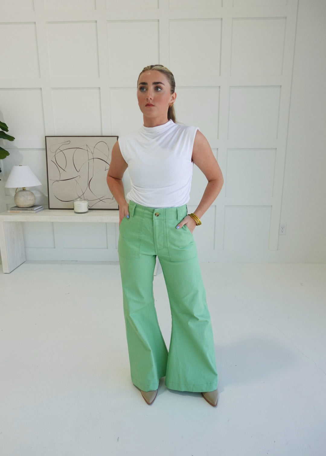 Emerson Flare Pants - Emerald