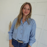 Clocked In Button Down Shirt - Chambray