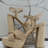 CeCe Platform Heel - Nude