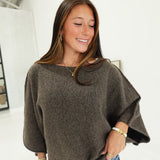 Loren One-Shoulder Top - Brown