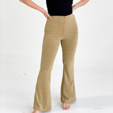 Shockey Stretchy Flare Pants - Gold