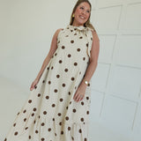 Prim + Proper Midi Dress - Brown