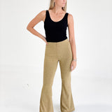 Shockey Stretchy Flare Pants - Gold