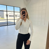 Outer Loops Athletic Jacket - Off White/Black