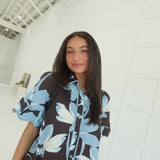 Lyra Floral Top - Brown
