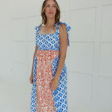 Kaleidoscope Midi Dress - Blue