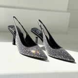 Bejeweled Slingback Heels