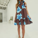 Marigold Mini Dress - Brown