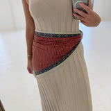 Abstract Waist Scarf - Deep Rust