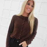 Neive Cardi Top - Brown