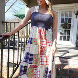 Betsy Plaid Midi Dress