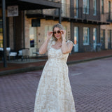 Staying Centered Midi Dress - Ivory