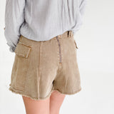 Cinna Washed Cargo Skort