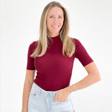 Sessums Mockneck Top - Oxblood