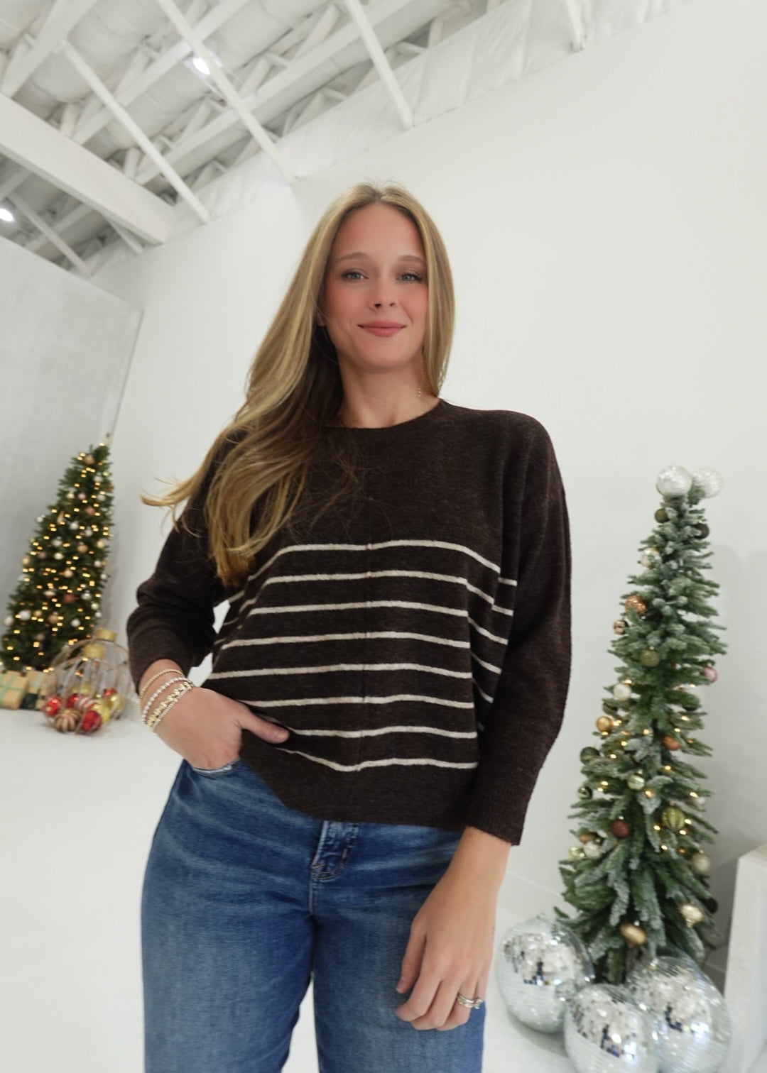 Back at It Sweater - Brown