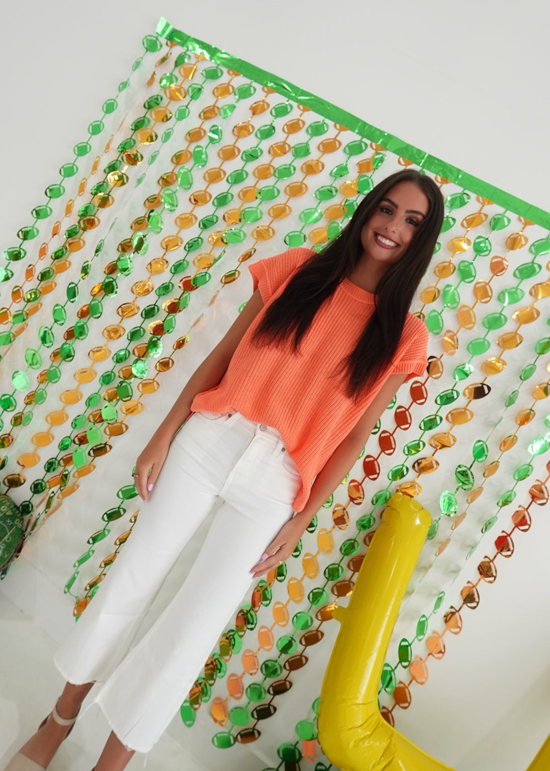 Can't Go On Sweater Top - Orange