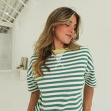 Johnnie Striped Top - Green Multi