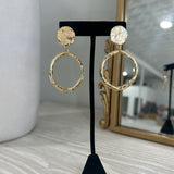 Hammered Metal Drop Hoops