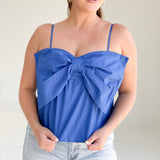 Bow Down Cami Top - Blue