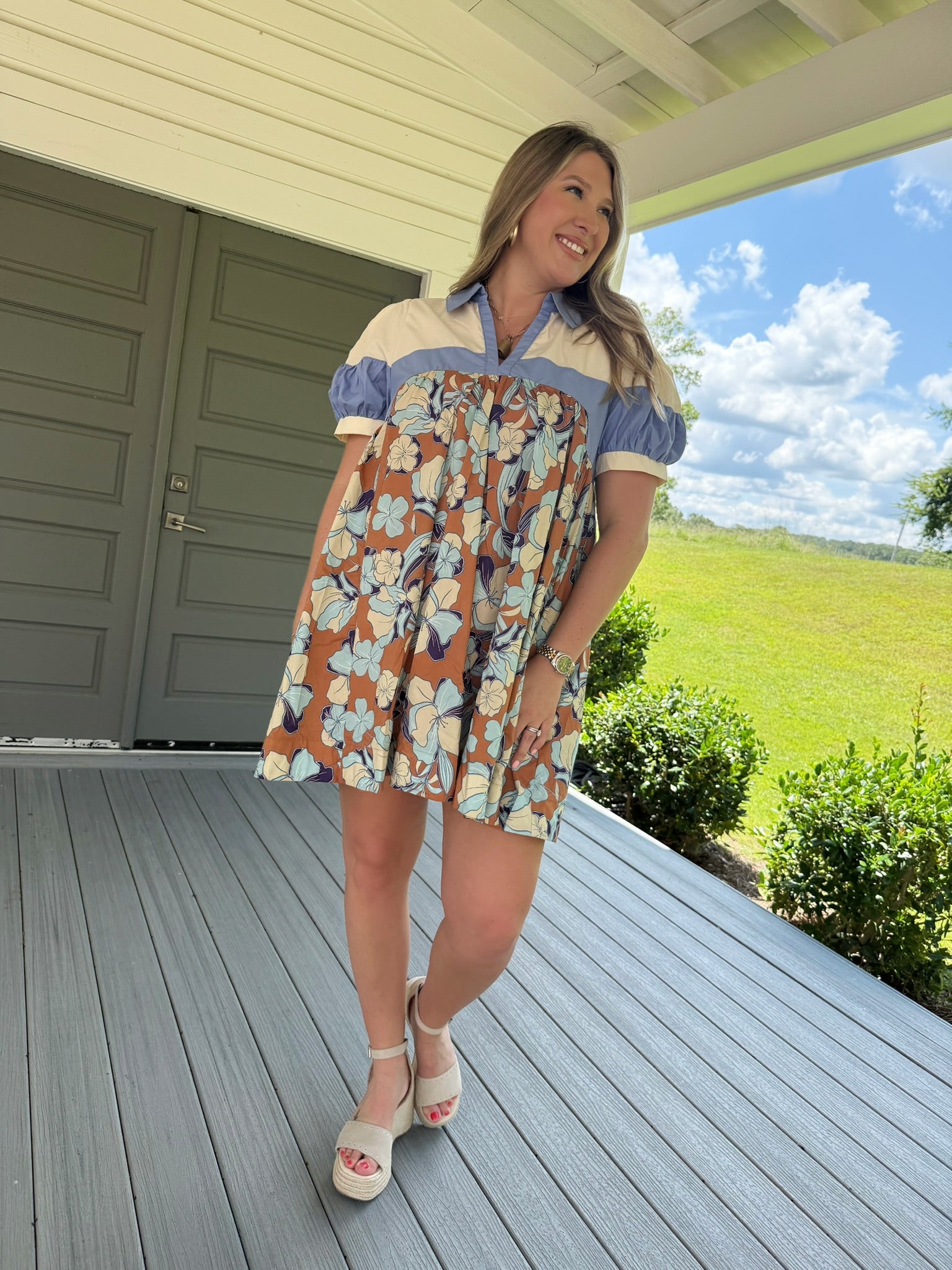 Holland Mixed Print Dress