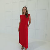 Amelia Midi Dress - Red