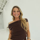 No Spoilers Knit Top - Brown