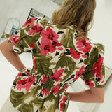 Moffit Floral Top - Olive