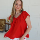 Linley Top - Red