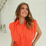 Lenny Mini Dress - Orange Red