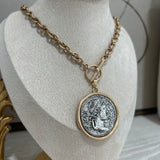Coin Toggle Necklace - WG